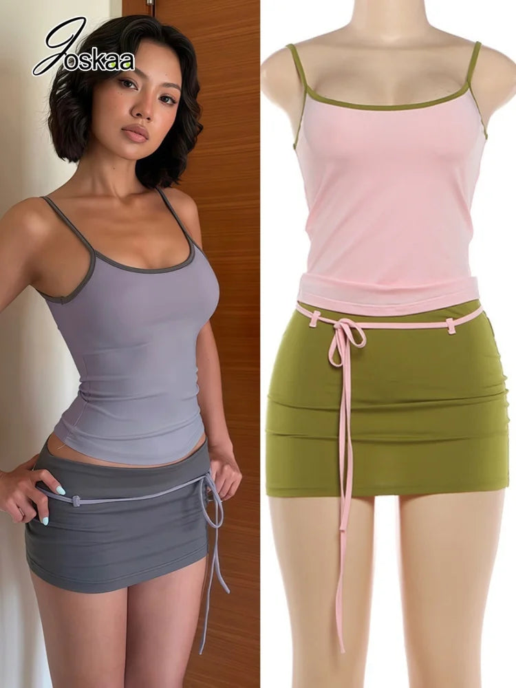 Women's Backless Bodycon Two Piece Set - Side View
