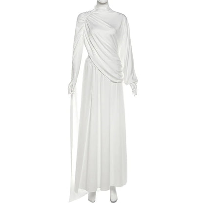 Women's Ruched Elegant Turtleneck One Two Piece Set