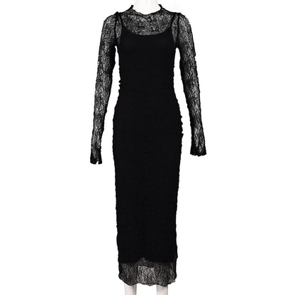 Joskaa Lace Long Sleeve Maxi Two Piece Set - two piece set image 6