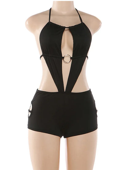 Joskaa Cutout Backless Halter Bodycon Romper - romper image 5