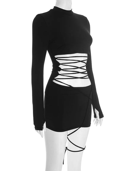 Joskaa Long Sleeve Bodycon Mini Dress - mini dress image 5