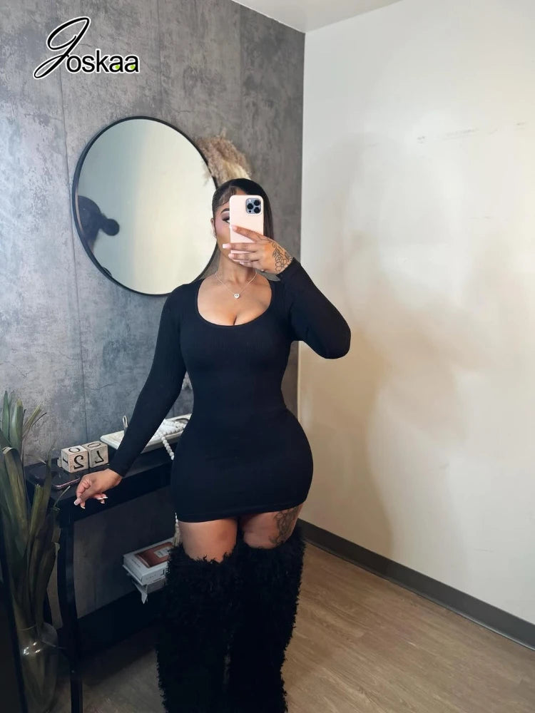 Women's Long Sleeve High Waist Bodycon Dress – Women's Fashion Wholesale – Front View