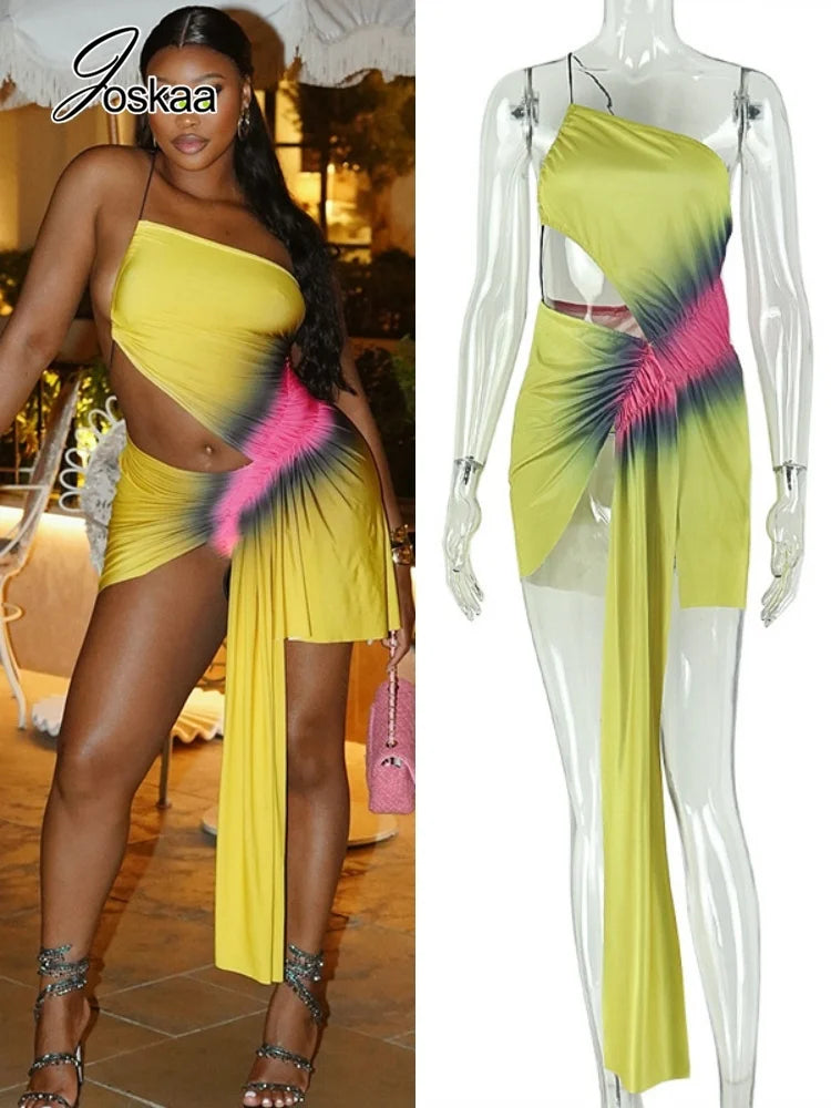Women's Ruched Backless Cutout Mini Dress – Women's Fashion Wholesale – Front View