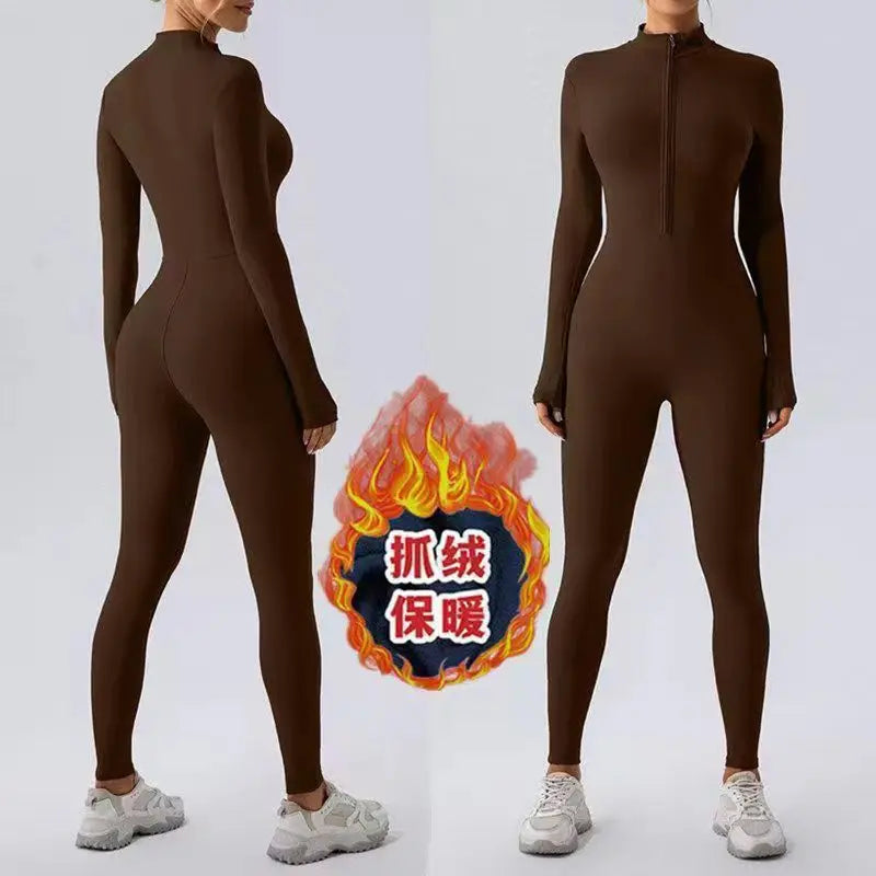 Women's Zip Fleece Lined Winter Leggings
