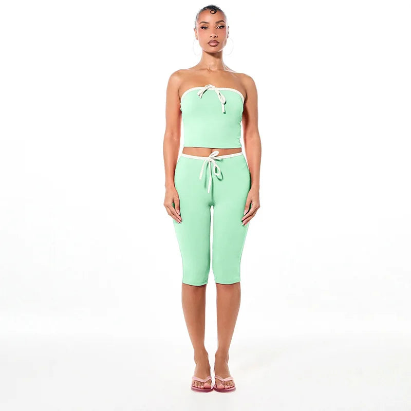 Women's Strapless High Waist Two Piece Set - Additional View 11