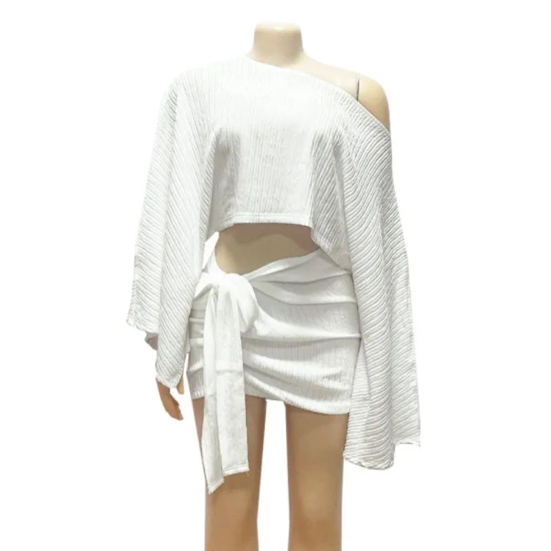 Wholesale Women's Long Sleeve Mini Two Piece Set