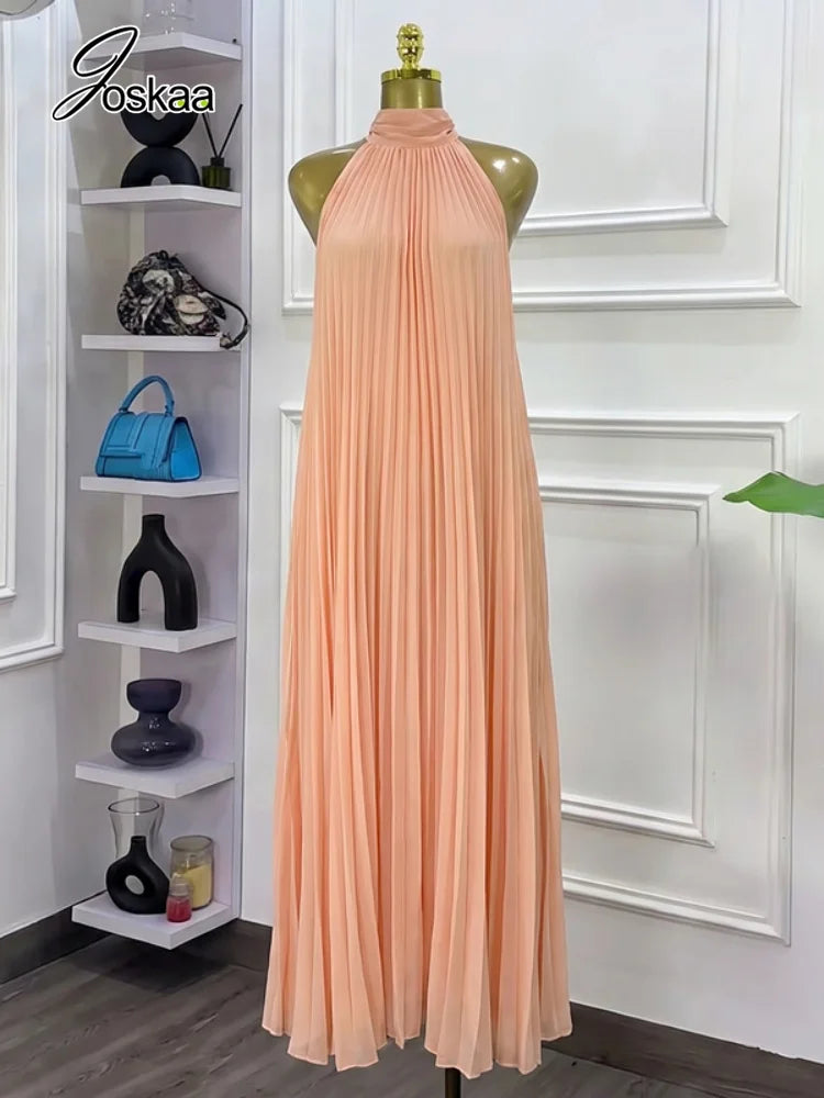 Women's Sleeveless High Waist Maxi Dress – Women's Fashion Wholesale – Front View
