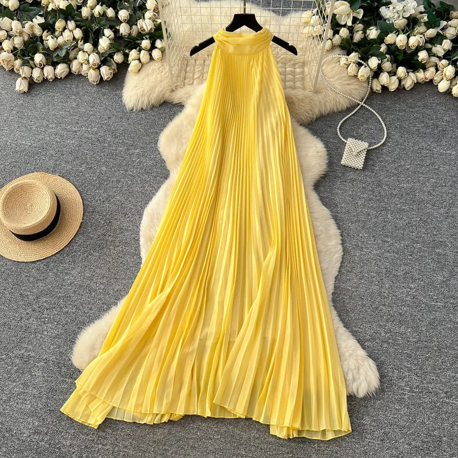Women's Sleeveless High Waist Maxi Dress