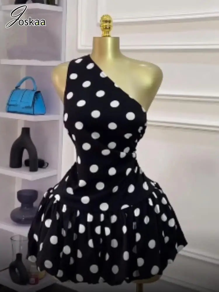 Women's Polka Dot Sleeveless Bodycon Mini Dress – Women's Fashion Wholesale – Front View