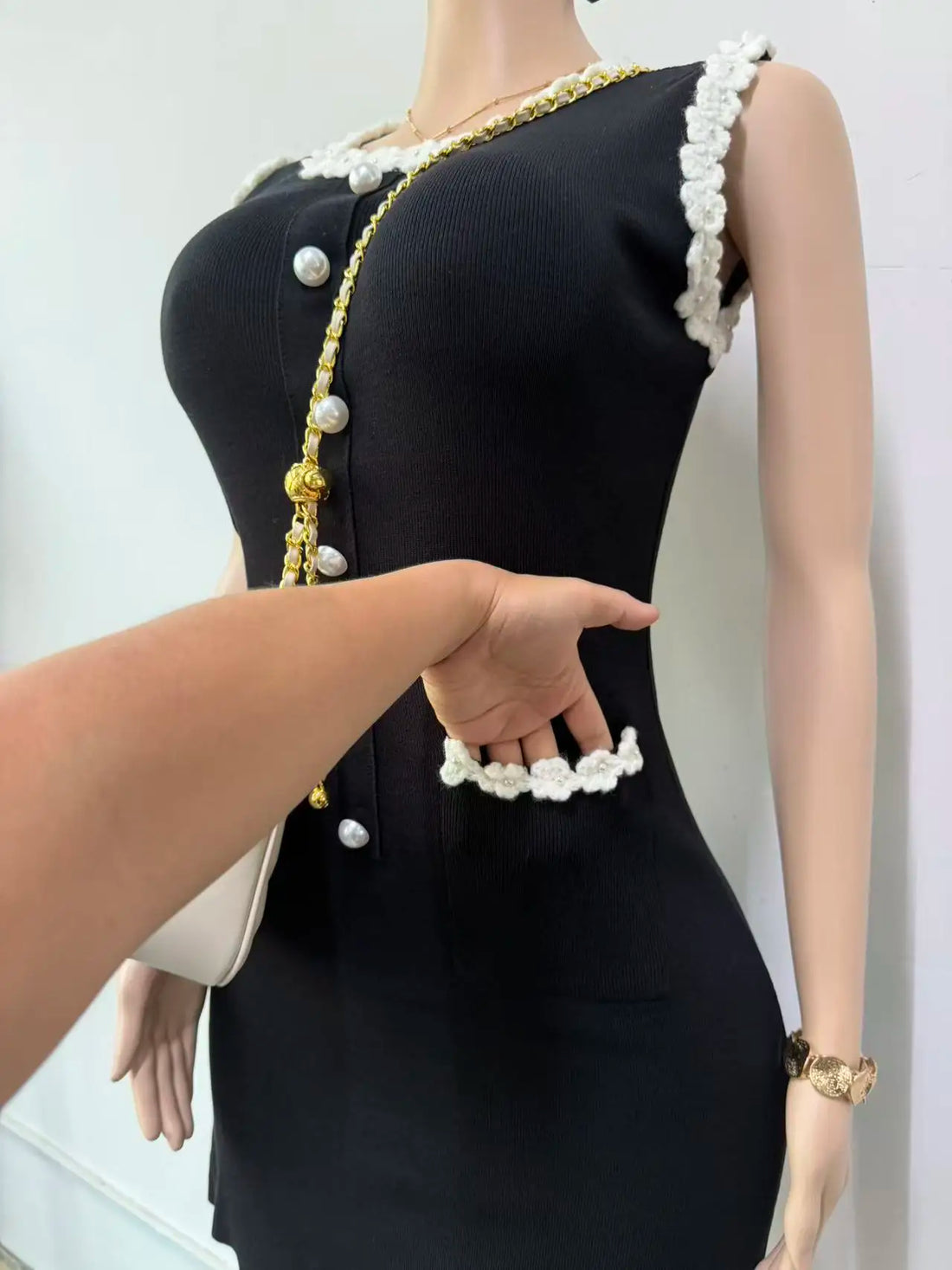 Joskaa Ribbed Knit Sleeveless Bodycon High Waist Dress - dress image 5