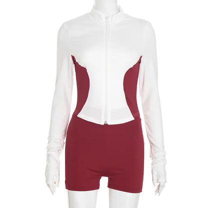 Wholesale Women's Long Sleeve Zip Two Piece Set