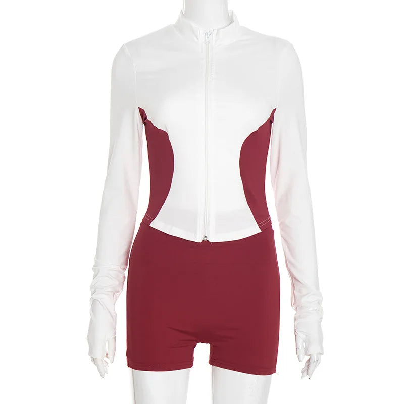 Wholesale Women's Long Sleeve Zip Two Piece Set