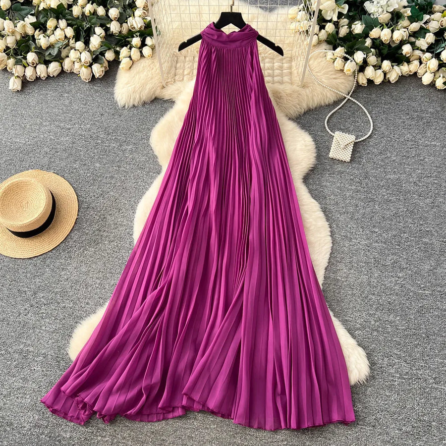 Women's Sleeveless High Waist Maxi Dress