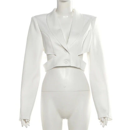 Wholesale Women's Cutout Long Sleeve Crop Jacket