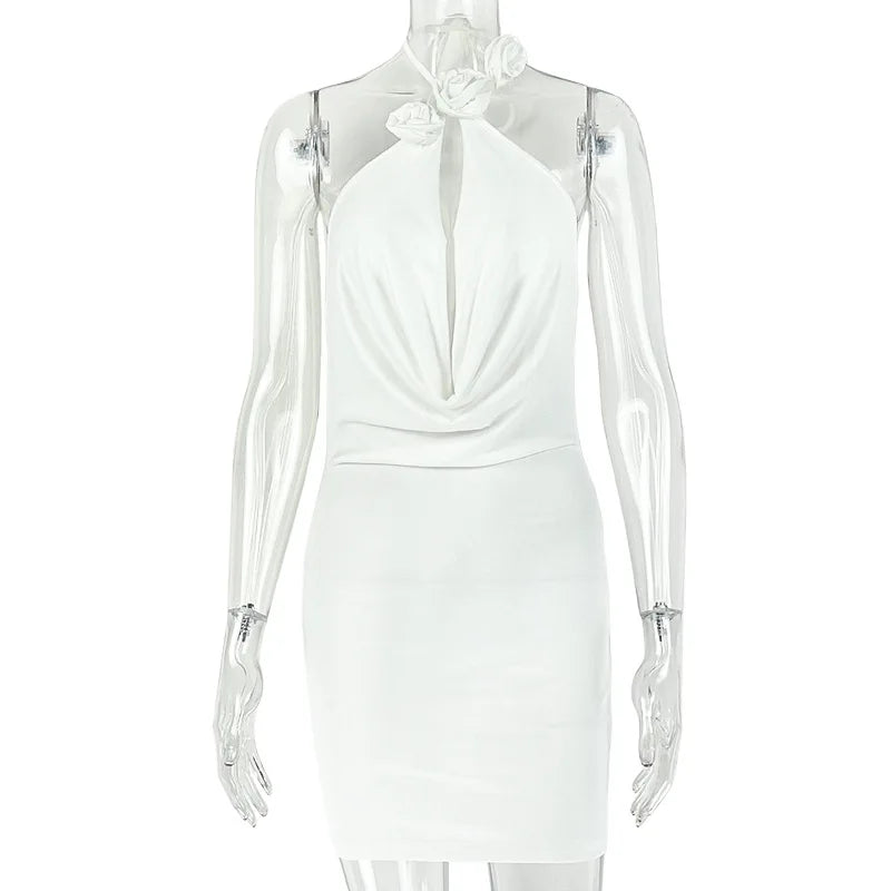 Women's Backless Halter Sleeveless Mini Dress