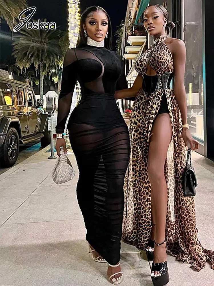 Women's Mesh Velvet Long Sleeve Two Piece Set 193 – Back View