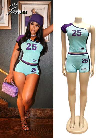 Wholesale Women's Short Sleeve Crop Two Piece Set – Women's Fashion Wholesale – Front View