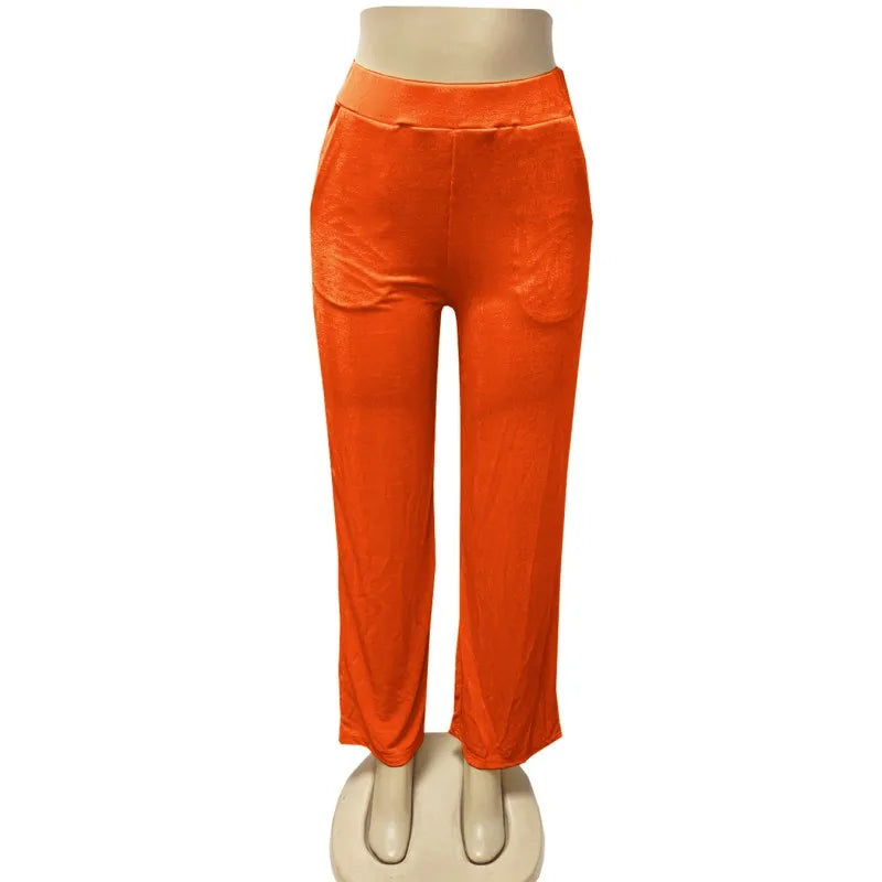 Women's Sequin High Waist Flare Wide Leg Shiny Pants