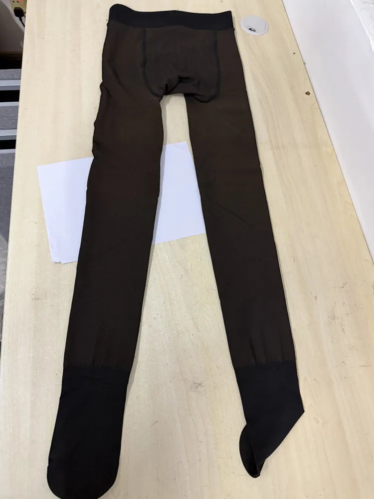 Wholesale Women's Thermal Fleece Lined Pants Black Cocoa – Back View