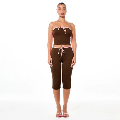 Women's Strapless High Waist Two Piece Set - Additional View 10