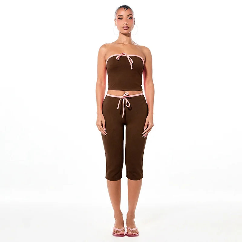 Women's Strapless High Waist Two Piece Set - Additional View 10