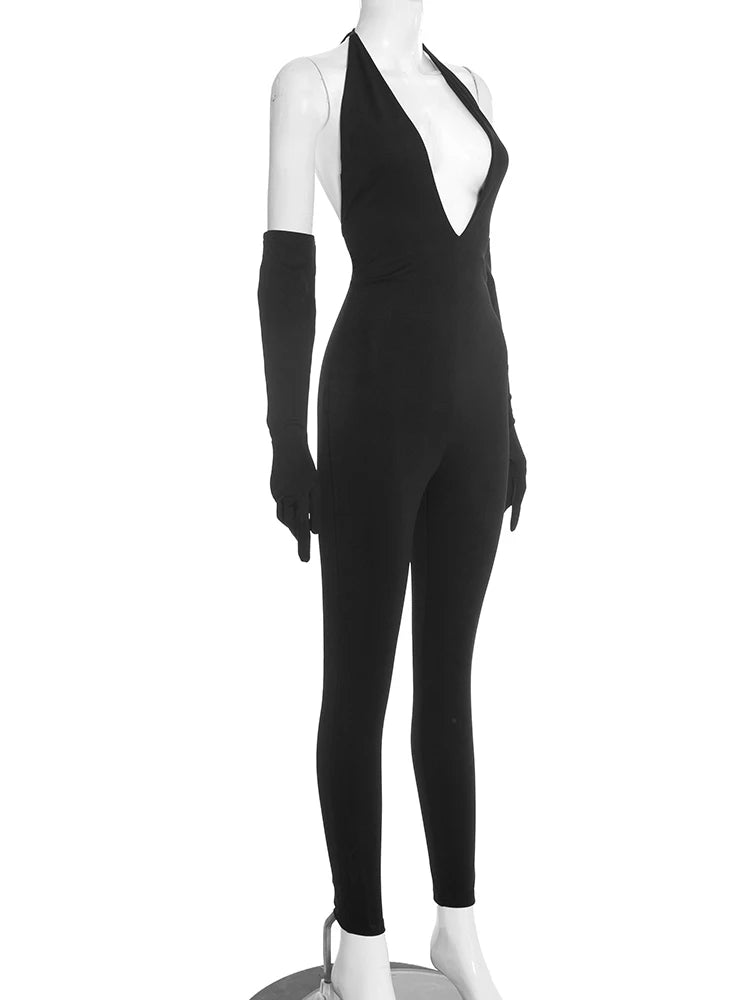 Joskaa Backless Halter Sleeveless Bodycon Two Piece Set - two piece set image 3