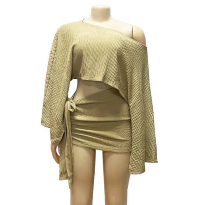 Wholesale Women's Long Sleeve Mini Two Piece Set