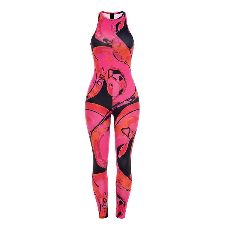 Women's Zip Up Sleeveless Bodycon Romper - Additional View 7
