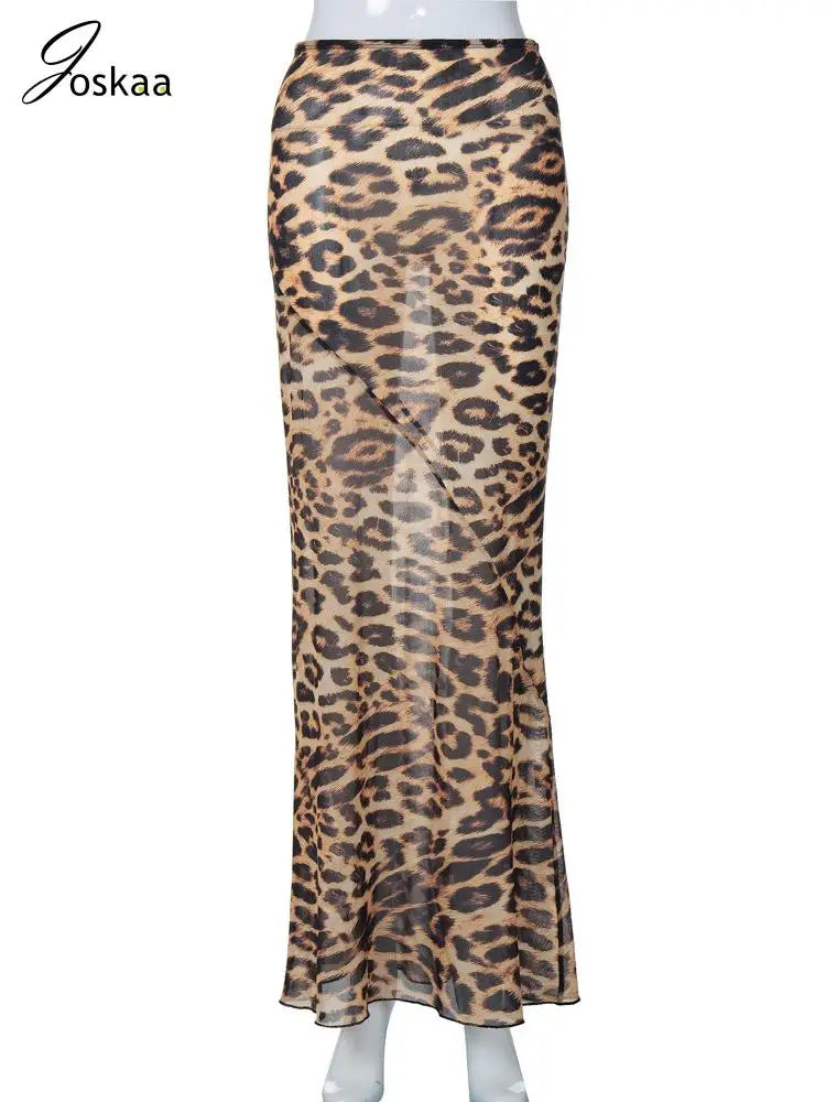 Women's Leopard Print Two Piece Black Bikini Set Leopard Print – Detail View