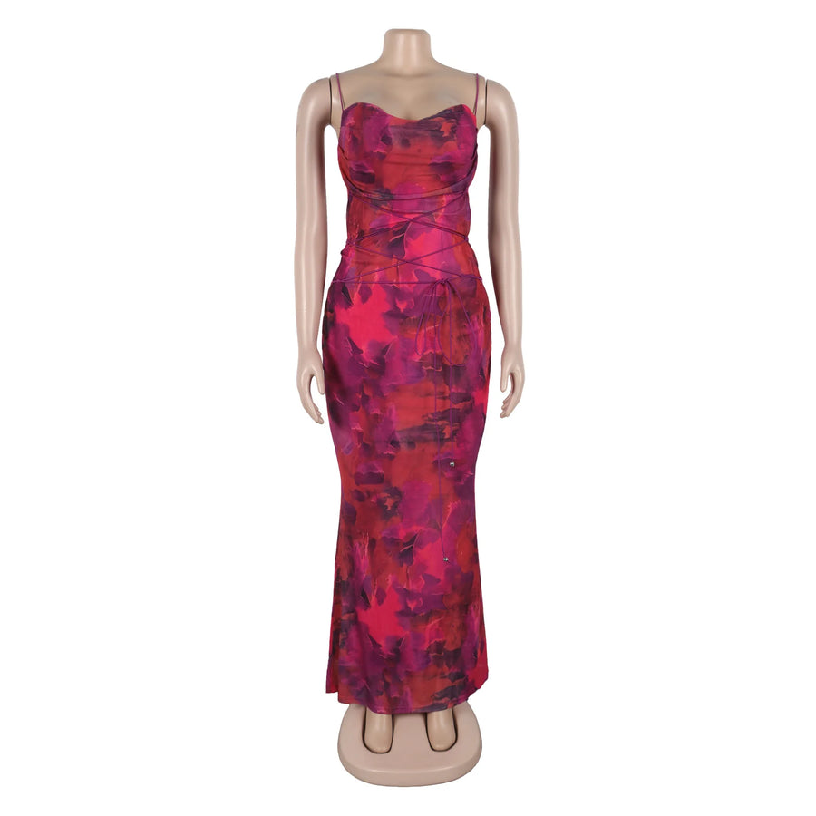 Women's Sleeveless Bodycon Maxi Bikini Set