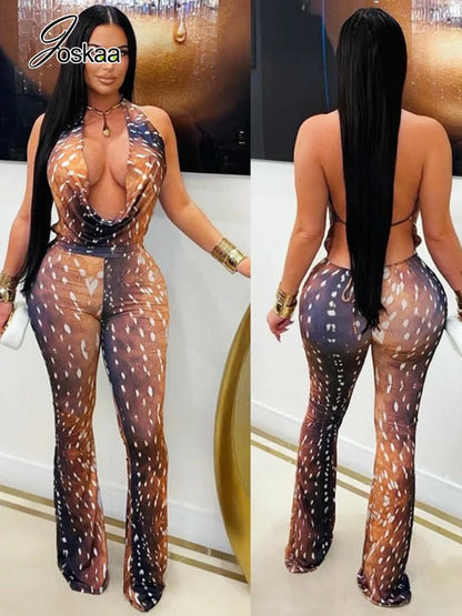 Wholesale Women's Backless Halter Bodycon Romper – Women's Fashion Wholesale – Front View