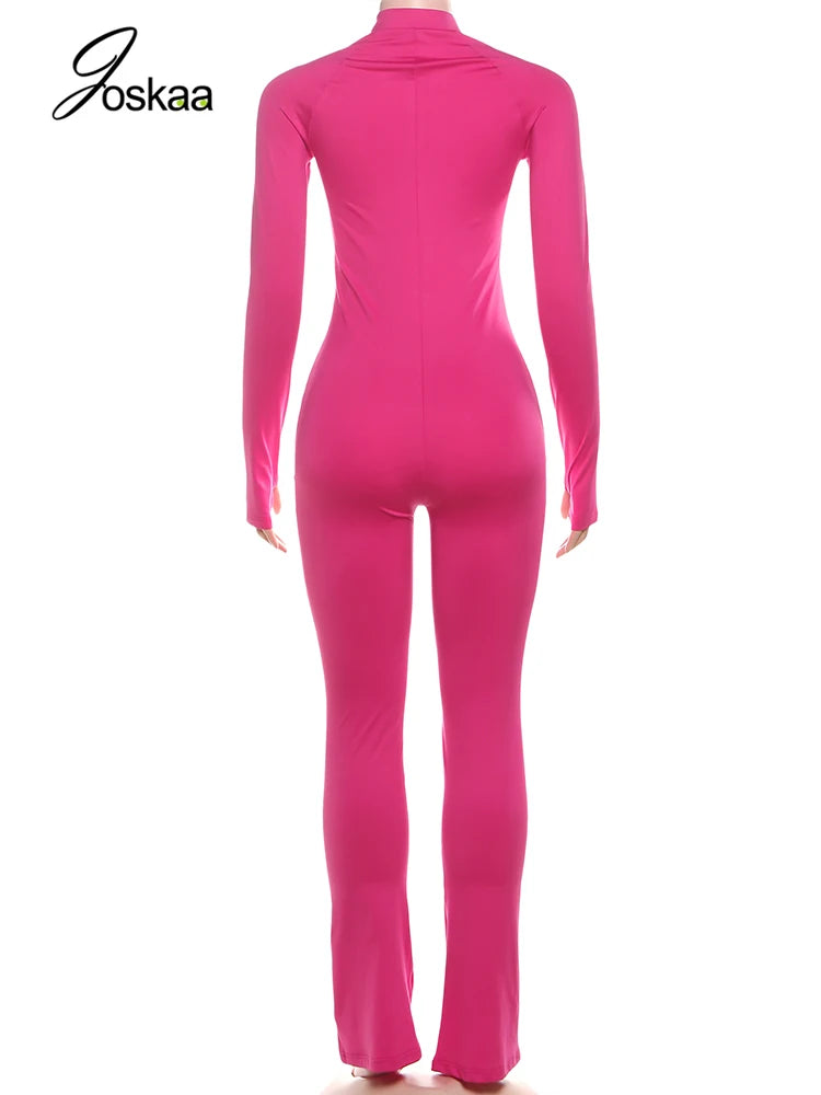 Wholesale Women's Long Sleeve Bodycon Zip Romper Black – Detail View