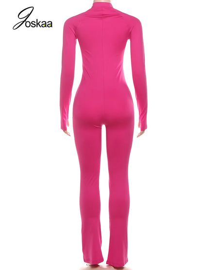 Wholesale Women's Long Sleeve Bodycon Zip Romper Black – Detail View