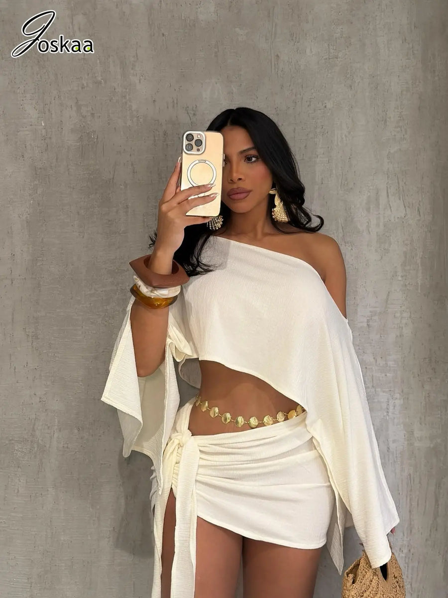 Wholesale Women's Long Sleeve Mini Two Piece Set – Women's Fashion Wholesale – Front View