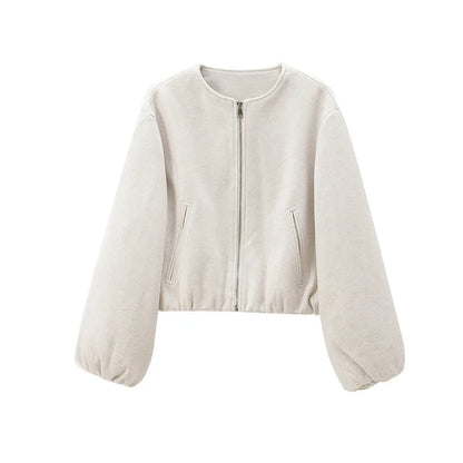 Joskaa Zip Up Long Sleeve Crop Jacket - jacket image 5