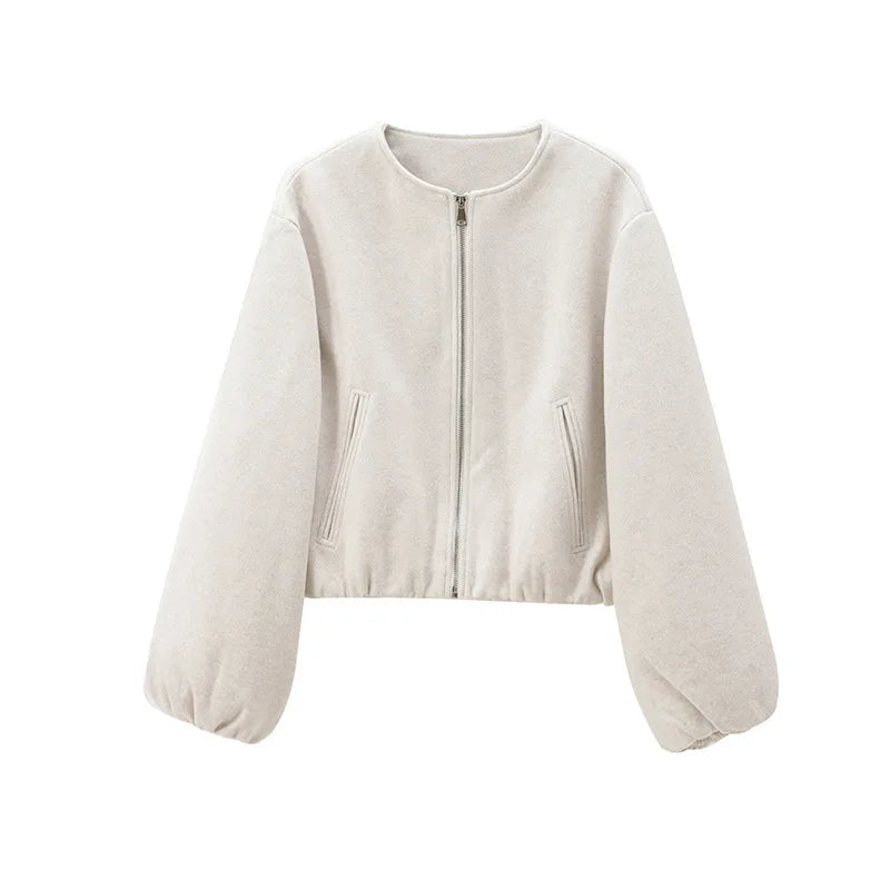 Joskaa Zip Up Long Sleeve Crop Jacket - jacket image 5