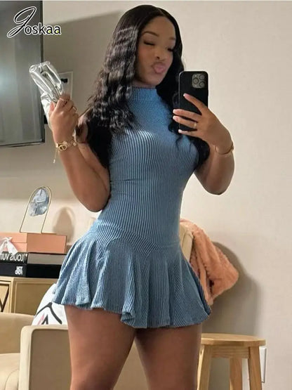 Women's Backless Sleeveless Bodycon Mini Dress – Women's Fashion Wholesale – Front View
