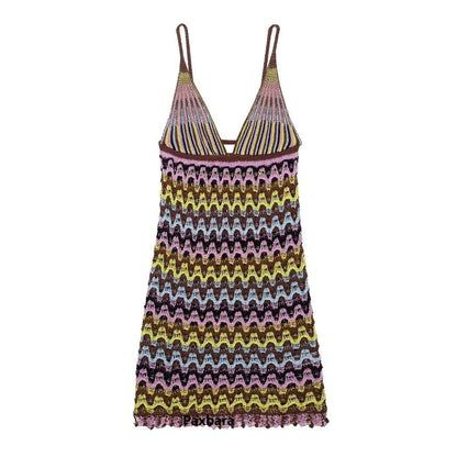 Joskaa Stripe Ribbed Knit Sleeveless Bodycon Mini Dress - mini dress image 4