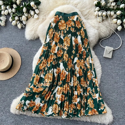 Women's Floral Print High Waist Maxi Dress - Additional View 13