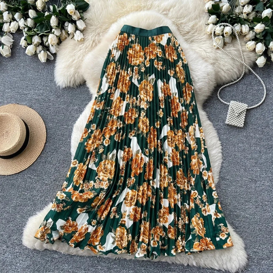 Women's Floral Print High Waist Maxi Dress - Additional View 13