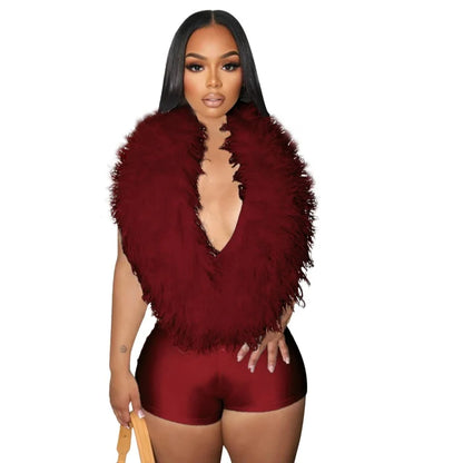 Wholesale Women's Backless Halter Bodycon Romper