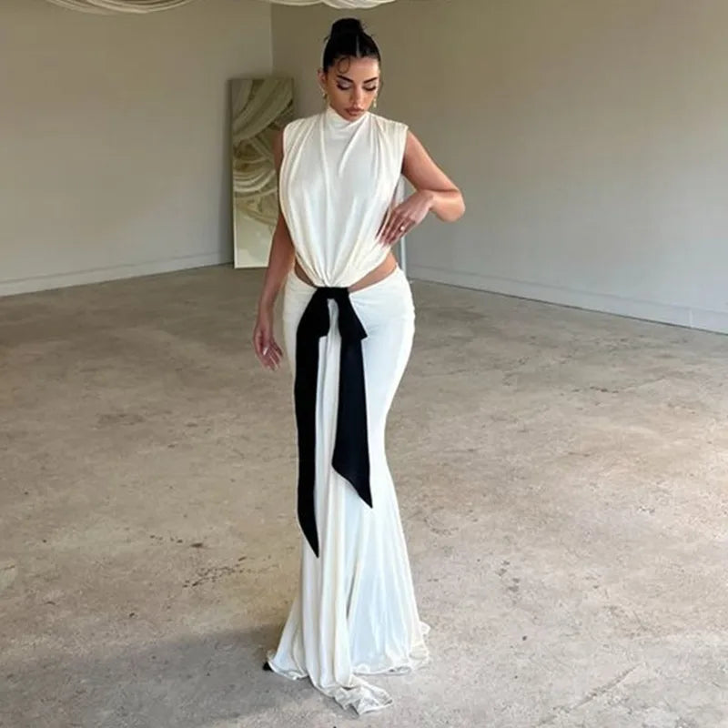 Women's Backless Cutout Sleeveless Maxi Dress