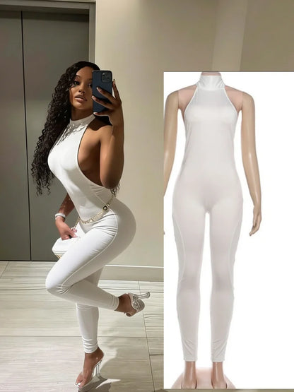 Women's Lace Ruched Backless Halter Romper – Women's Fashion Wholesale – Front View
