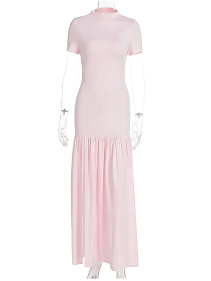 Joskaa Short Sleeve Bodycon Maxi Dress - maxi dress image 5
