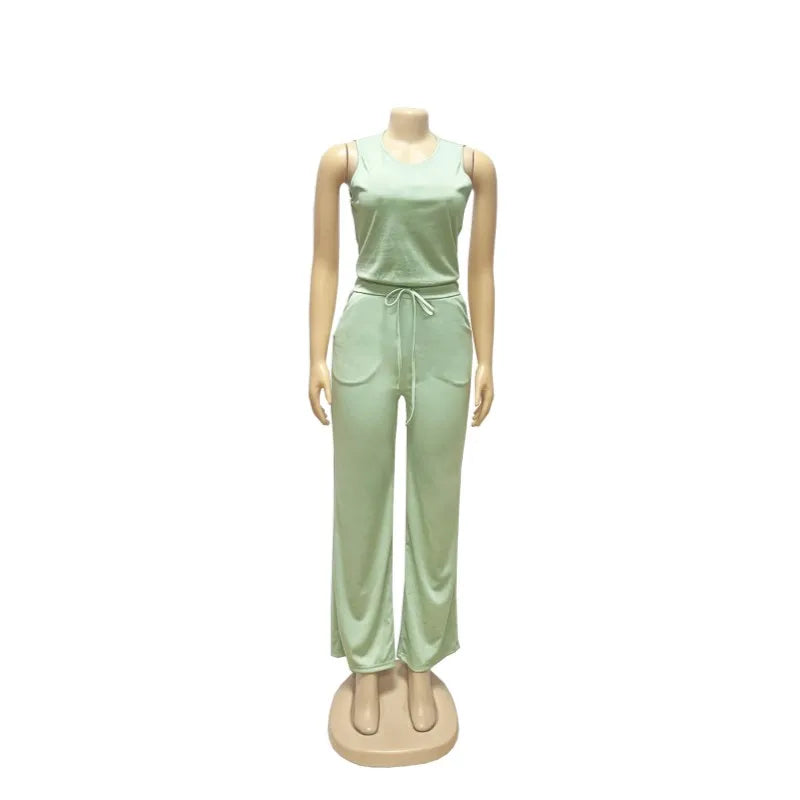 Women's Sleeveless Bodycon Zip Jumpsuit Romper