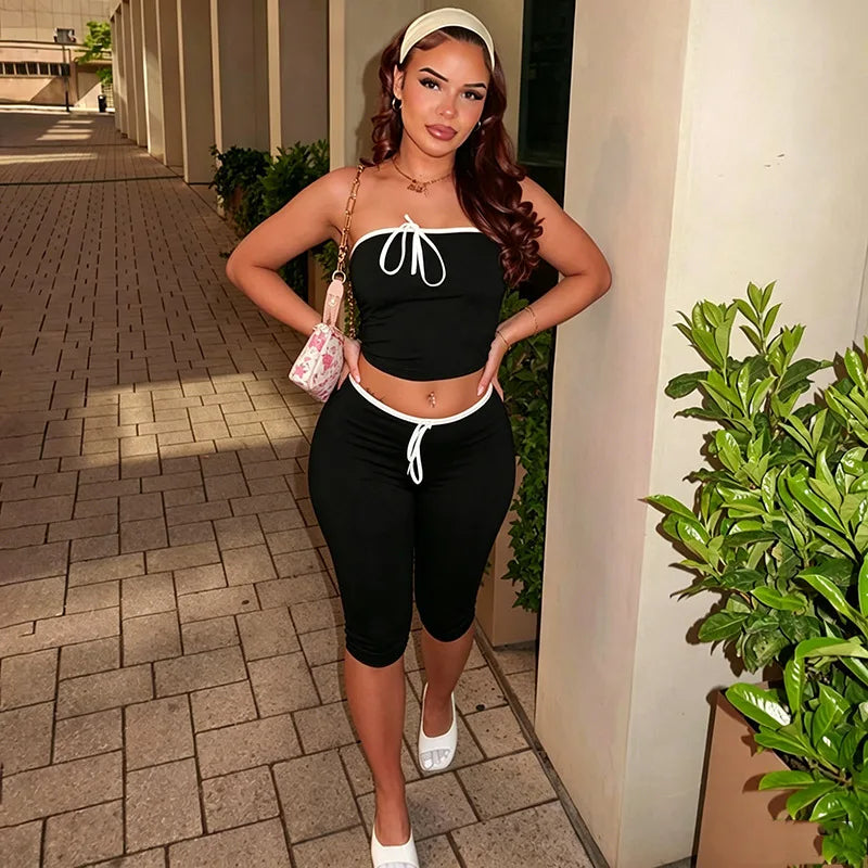 Women's Strapless High Waist Two Piece Set - Additional View 9
