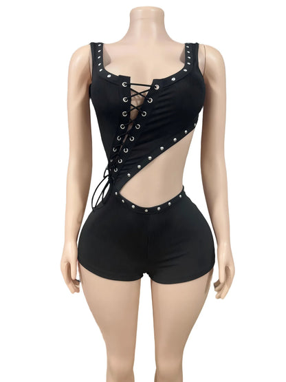 Joskaa Sleeveless Crop Bodycon Romper - romper image 1