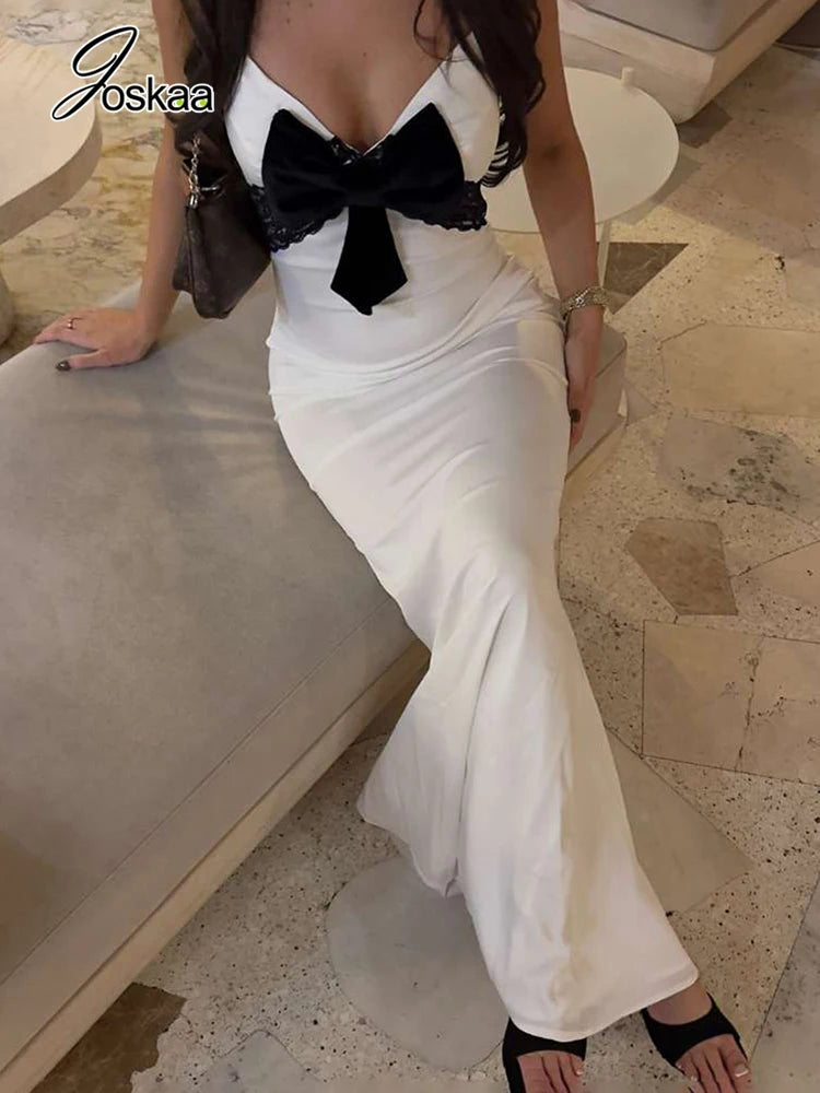 Wholesale Women's Sleeveless Bodycon Maxi Dress White – Side View