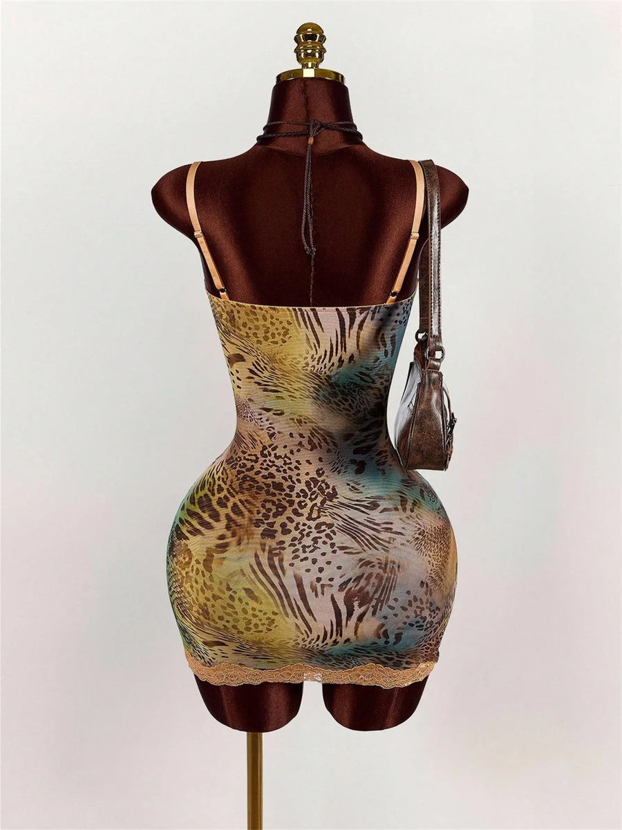 Joskaa Lace Sleeveless Bodycon Mini Dress - mini dress image 5