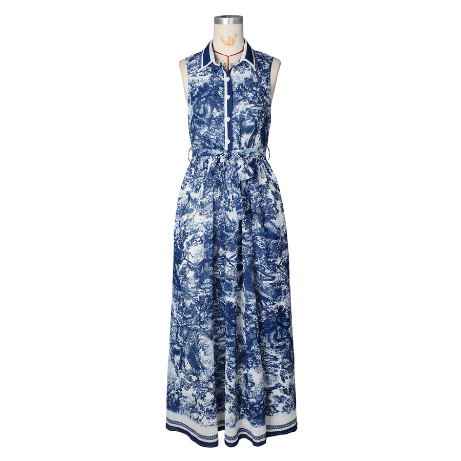 Women's Floral Print Sleeveless Maxi Bikini Set